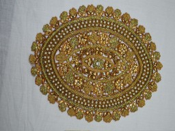 Mandala Design Gold Sewing Clothing Acessories Handmade Thread Embroidered Applique Decorative Sewing Crafting Beautiful Patch By 1 Pieces prefect embellishing awedding dress applique
