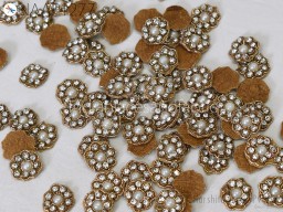 25 Handmade Beaded Patches Appliques Rhinestones Small Wedding Dresses Indian Sewing Handcrafted Crafting Home Decor Embellishment Appliques