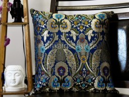 Brocade Silk Cushion Cover Handmade 14x14 Car Pillow Cover Lumbar Pillowcases Decorative Home Decor House Warming Bridal Shower Wedding Gift