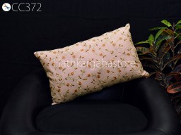 Embroidered Lumbar Throw Pillow Rectangle Decorative Home Decor Sham Pillow Cover Embroidery Cushion Cover Housewarming Bridal Shower Gift.