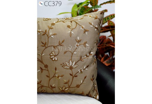 Embroidered Throw Pillow Euro Sham Rectangle Decorative Home Decor Pillow Cover Embroidery Cushion Cover Housewarming Bridal Shower Gift.