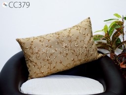 Embroidered Throw Pillow Euro Sham Rectangle Decorative Home Decor Pillow Cover Embroidery Cushion Cover Housewarming Bridal Shower Gift.