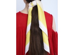 Yellow Head Wrap Scarf Cowl Neck Wrap Hair Tie Indian Bandana Headscarf Fashion Accessory Square Women Scarves Gift Mom Girlfriend Stoles
