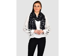 Black White Long Scarf Women Scarves Indian Rayon Stole Gift for Her Girlfriend Christmas Birthday Summer Bridesmaid Evening Wrap scarves