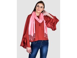 Pink Silver Long Scarf Women Accessory Scarves Indian Rayon Gift for Her Girlfriend Christmas Birthday Summer Boho Bridesmaid Evening Stoles