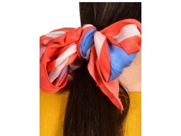 Red Blue Scarf Head Wrap Cowl Neck Wrap Hair Tie Indian Bandana Headscarf Fashion Accessory Square Women Scarves Gift Mom Girlfriend Stoles