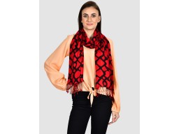Red Black Long Scarf Women Accessory Scarves Fashion Indian Rayon Gift for Her Girlfriend Christmas Birthday Summer Boho Party Wear Stoles