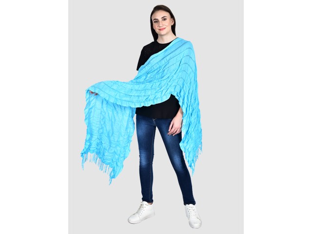 Blue Long Scarf Women Accessory Scarves Indian Rayon Gift for Her Girlfriend Christmas Birthday Summer Boho Bridesmaid Party Wear Stoles