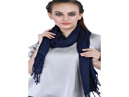 Navy Blue Indian Rayon Women Scarf Accessory Scarves Gift for Mom Girlfriend Christmas Birthday Summer Bohemian Long Evening Wrap Stoles