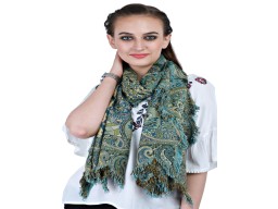 Embellished Women’s Fashion Scarf Autumn Accessory Scarves Long Evening Wrap Indian Rayon Gift for Mom Christmas Birthday Bohemian Stoles