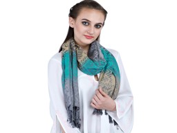 Turquoise Blue Indian Rayon Long Scarf Women Accessory Scarves Gift for Her Girlfriend Christmas Birthday Summer Bridesmaid Evening Stoles