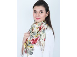 Floral Print Indian Stole Viscose Bandana Headscarf Women Cowl Neck Wrap Scarves Gift Mom Girlfriend Christmas Birthday Square Scarf Wrap