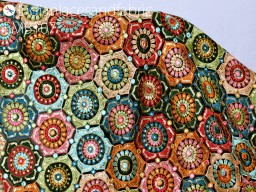 Embroidered georgette fabric by the yard sewing DIY crafting embroidery Indian wedding dress party costumes dolls bags cushions table runner home decorative sequins floral fabric