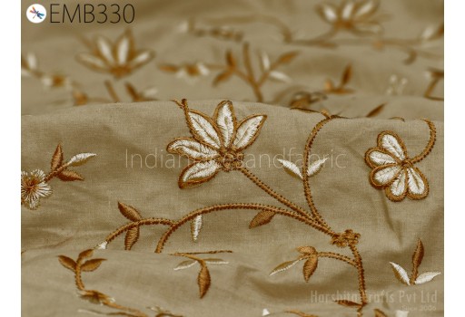 Indian Embroidered by the yard Fabric Sewing DIY Crafting Embroidery Wedding Dresses Fabric Costumes Dolls Bags Cushion Covers Table Runners
