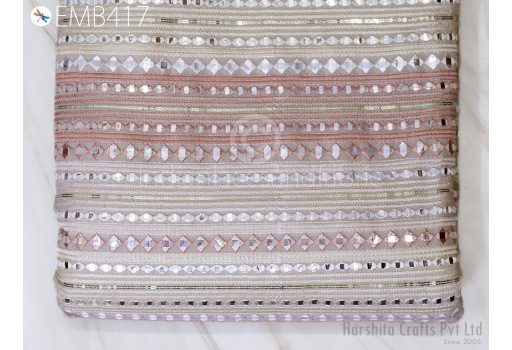 Soft Georgette Sequins Costumes Fabric by the Yard Embroidery Georgette Sewing Crafting Summer Women Dresses Drapery  Fabric