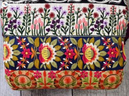 1.5 Meter Boho Multi Color Assorted Embroidered Fabric Remnants Saree Border Indian Sari Trims Remnant for DIY Crafting Junk Journal Sewing Embroidery