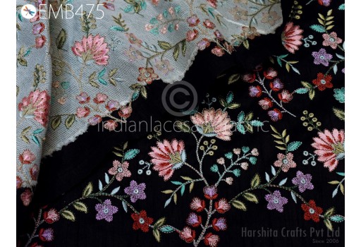 Floral Embroidered Fabric by the yard Sewing DIY Crafting Embroidery Wedding Dress Costumes Dolls Bags Cushion Covers Table Runners Blouses