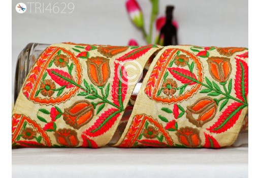 9 yard Wholesale costume Decoration Tape Peach Decorative threads Sari Border Embroidered Ribbon Sewing Crafting Cushion Covers Lace Christmas Supplies Trimming garment accessories