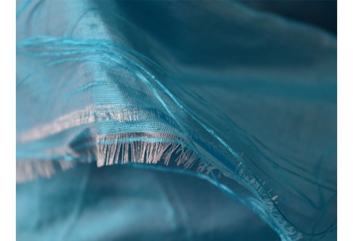 Light Turquoise Blue dupioni silk fabric yardage By the Yard raw silk fabric Indian dupioni 