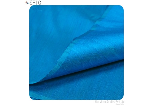 Dark Turquoise pure dupioni fabric raw silk by the yard Indian wedding dresses pillow cover drapery curtains cushions costumes home decor