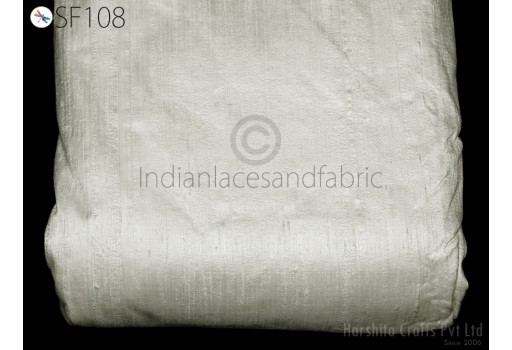 Ivory pure dupioni fabric raw silk by the yard indian wedding dresses pillow cover drapery curtains cushions costume sewing waist coat