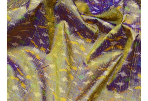 Iridescent indian handwoven pure dupioni ikat silk fabric by the yard wedding bridesmaid dresses crafting sewing cushion drapery upholstery