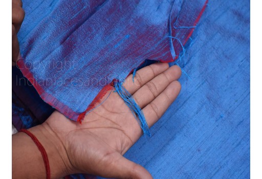 Iridescent blue red pure dupioni fabric yardage wedding bridesmaid prom dresses indian fashion designer raw silk dupion for lehengas crafting sewing upholstery drapery