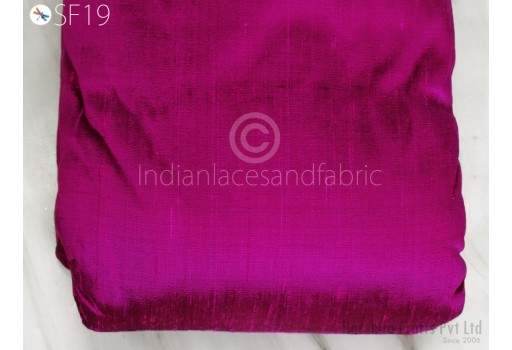 Hot Pink Black Pure Dupioni Silk Fabric Indian Raw Silk Fabric By The Yard Dupion Silk Dresses Sewing Pillows Crafting Drapery Wedding Material Silk Fabric
