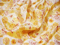 Yellow Indian Soft Pure Printed Silk Saree Fabric by the yard Wedding Dress Bridesmaids Costumes Party Dress Pillows Cushion Covers Drapery Home Decor Table Runner