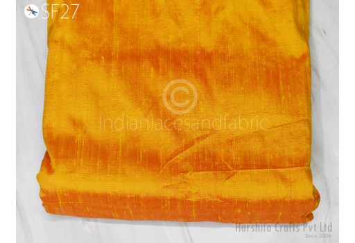 Iridescent yellow red dupioni silk fabric yardage indian plain silk wedding bridesmaid dresses crafting sewing cushion curtain pillow drapery