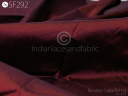 80gsm Indian burgundy soft pure plain silk fabric by the yard wedding dress bridesmaids costumes party dresses pillows covers drapery clothing accessories hair crafting woman wear saree fabric