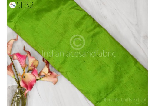 Spring green pure dupioni silk by the yard indian raw silk wedding dress costume sewing crafting cushion cover table runner curtain boutique material gown making dress fabric