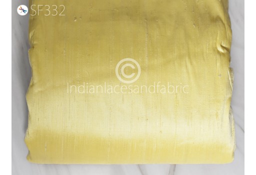 Indian Yellow Pure Dupioni Plain Silk Indian Raw Silk Fabric by the yard Dupion Wedding Dresses Home Cushion Table Cover DIY Crafting Sewing Hair Crafts Scarves Curtains Fabric