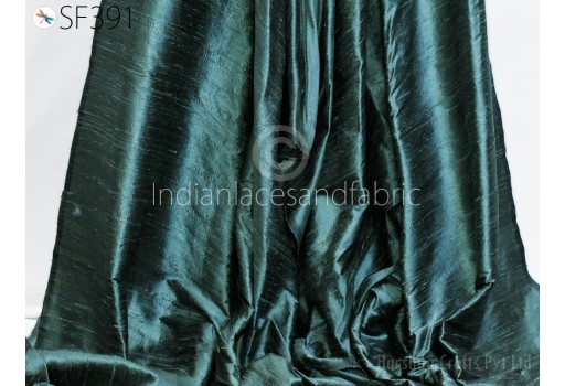 Tarrytown Green Fabric Yardage Indian Pure Dupioni Raw Silk Shantung Wedding Bridal Dresses Blouse Crafting Sewing Upholstery Drapery Fabric