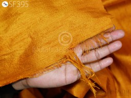 Marigold Yellow Pure Dupioni Fabric Shantung Raw Silk by Yard Indian Bridal Wedding Dress Pillowcases Drapery Curtains Costume Upholstery