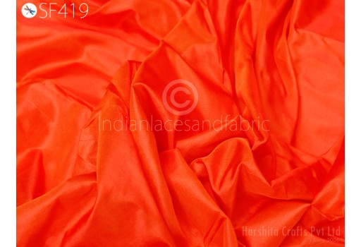 60gsm Orange Indian Silk Fabric by the yard Pure Mulberry Silk Scarf Costume Apparel Wedding Evening Dresses Lamp Shades Wall Covering
