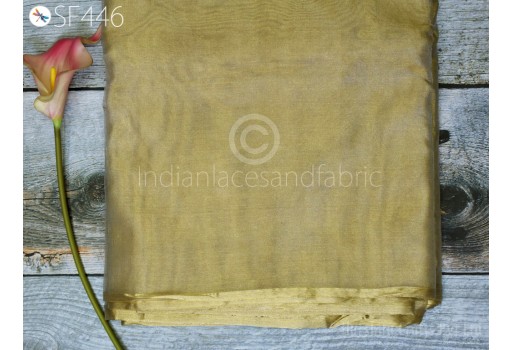 Indian Dull Gold Pure Zari Tissue Fabric by the yard Saree Dupatta Wedding Lehenga Sari Clothing Prom Dress Material Crafting Sewing