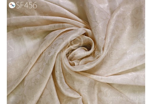 Crafting Sewing Rose Gold Silk Tissue Embossed Georgette Fabric by the yard 60gsm Indian Pure Silk Clothing Wedding Dress Curtain Saree