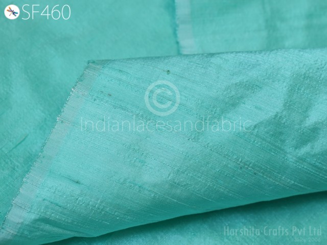 Tiffany Blue Pure Dupioni Wedding Dresses Fabric Raw Silk by the Yard Indian Pillowcases Drapery Curtains Cushion Cover Costume upholstery