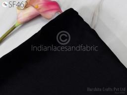 80gsm Black Pure Plain Silk By The Yard Fabric Indian Wedding Dress Costume Pillowcases Cushion Covers Drapery Home Decor Dolls