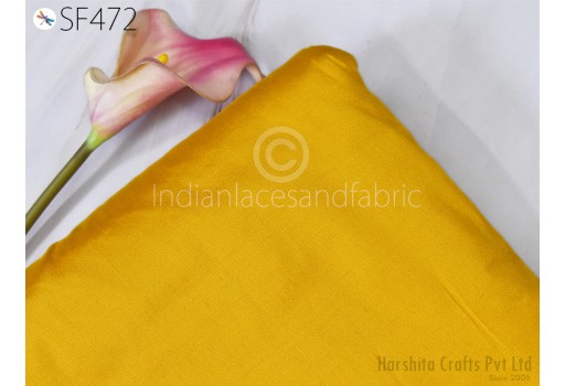 80gsm Yellow Indian Mulberry Silk Fabric by the yard Yellow Silk Scarf Home Decor Curtain Costumes Apparel Wedding Dress Pillowcase Sewing Crafting