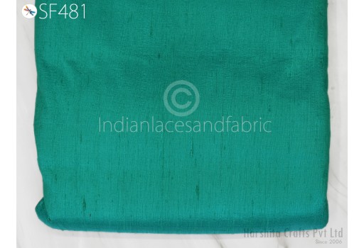 Pure Emerald Green Dupioni Silk Raw fabric by the Yard Indian Wedding Bridesmaid Dress Crafting Sewing Pillowcases Costume Upholstery