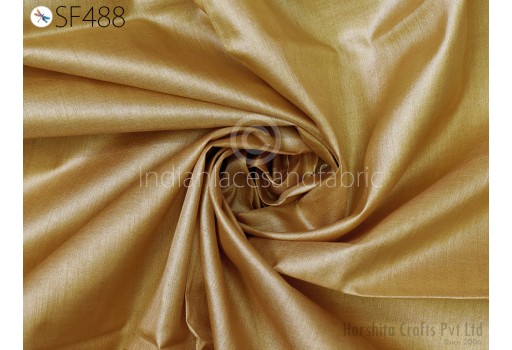 Indian Plain Natural Pure Tussar Silk Fabric by the yard  Raw Silk Wild Natural Handmade Peace Silk Tussah Wedding Dress Material