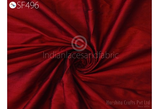 Wedding Dresses Indian Iridescent Deep Red Black Pure Dupioni Fabric Yardage Raw Silk Dupion Crafting Sewing upholstery Drapery Home Decor