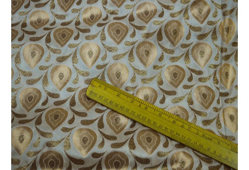 Ivory Brocade by the yard Wedding Dress Banarasi Silk Bridal Dress Sewing Material Crafting Costume Sewing Curtains clothing accessories Fabric