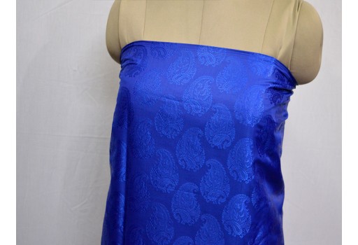 Royal blue wedding dress jacquard brocade fabric by the yard for vest jacket silk bridesmaid dress sewing crafting costume home furnishing cushion cover fabric
