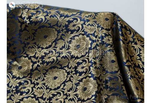 Home Décor Banarasi Brocade by the Yard Indian Dress material for Wedding Dresses Costumes Sewing Crafting Cushion Covers Blended Fabric