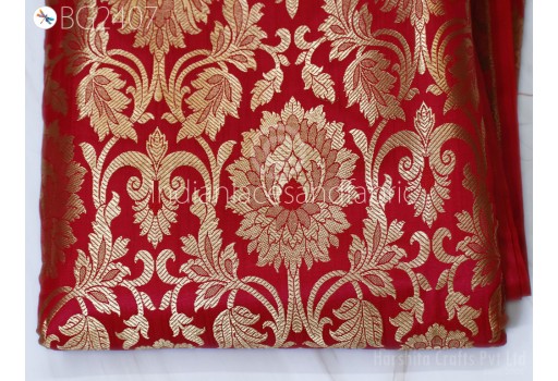 Banarasi Wedding Dress material Brocade by the Yard Indian Fabric Wedding Dresses Bridal Blouses Costumes Sewing Crafting Curtains Blended Silk