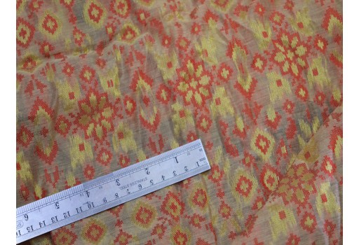 Indian chanderi silk floral dress material by the yard fabric curtain hair crafting scrap booking projects fabric cushion cover home décor brocade