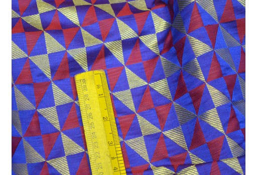 Indian Wedding Dress Fabric Banarasi Geometrical Pattern Brocade by the Yard Cushion Cover Home Decor Table Runner fashion blogger clothing accessories
